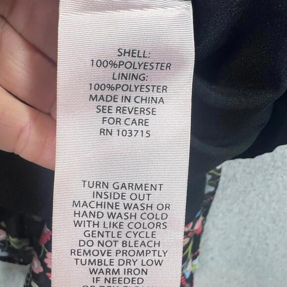 Nanette Lepore Violet Very Back Floral Print Off Shoulder Dress Womens 12 NWT - Picture 9 of 9